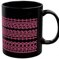 11oz Mug kopi keramik hitam lucu kreatif Mug sublimasi ramah lingkungan