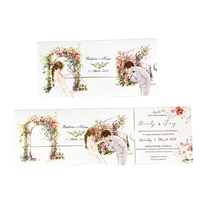 Carte d'invitation coulissante |   Carte d'invitation à tirer |   Carte d'invitation enroulable, invitation de mariage animée en 3D, invitation de mariage coulissante