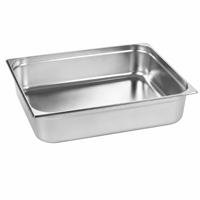 GOLDEN KEY GN 2/1 Bac Gastronorm 650x530mm Norme Européenne Anti-blocage Acier Inoxydable Bac Alimentaire 6 Profondeurs Restauration Commerciale