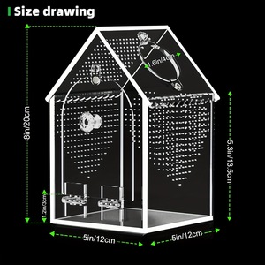 Recinto Transparente de Acrílico para Insectos, Hábitat Sellado e Impermeable para Reptiles e Invertebrados - Product Image 3