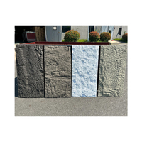 Panneau décoratif extérieur léger en pierre polyuréthane Faux Rock Panneau mural en pierre PU 3D