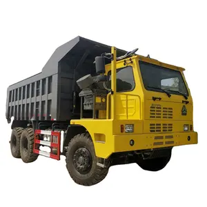 Penjualan Truk Sampah Tiongkok Muatan 70T Truk Sampah Dump Truck Off Road Harga Rendah SINOTRUK Howo Seri King 371hp 420hp