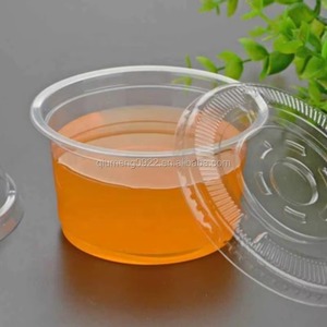 100 unids/set vasos desechables juego de 250ml contenedor de olla de salsa taza de chupito de gelatina Almacenamiento de limo con tapa para Ketchup - Product Image 4