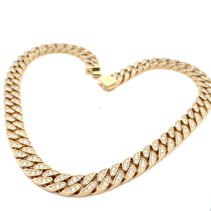 Diamondx <span class=keywords><strong>14K</strong></span> Rắn Vàng Cuba Liên Kết Chuỗi Với Vs Phòng Thí Nghiệm Kim Cương Vòng Cổ Như Một Món Quà Cho Phụ Nữ Người Đàn Ông - Product Image 2