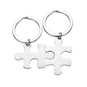 Porte-clés Puzzle en Gros, Accessoire Vintage en Acier Inoxydable, Support de Clés pour Voiture, Sac, Breloque Tendance, Cadeau - Product Image 1
