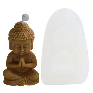 Miniature Buddha Candle Silicone Mold Amitabha Shaped Chinese Elements Handmade Ornament <b>DIY</b> Candle Making <b>Kit</b> - Product Image 4