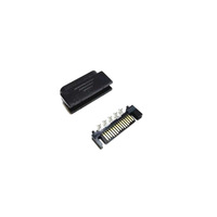 Enchufe SATA de 5 pines, montaje de tira de alimentación SATA15P, puerto serie macho, Conector de cobre para disco duro SSD DIY para PCB RF FPC UHF