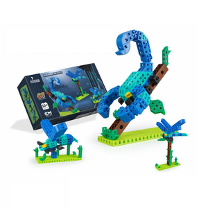 Juego de bloques de construcción de la serie de insectos personalizados PUNGROW, abeja, Libélula, escorpión, bloques de plástico, montaje Natural, regalo educativo para niños - Product Image 1