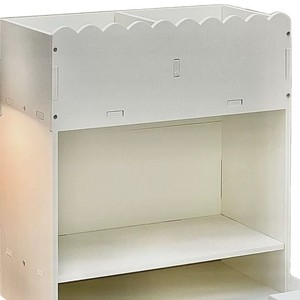Corner Vertical Multi Tiered Desk <b>Bookcase</b> 3 Floors Student Dorm Storage Solution For Stationery And Books - Product Image 5