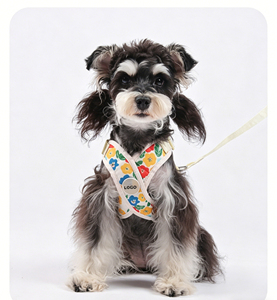 Adjustable No Pull Floral Print Dog Harness Set, Breathable Soft Mesh <b>Pet</b> Vest with <b>Leash</b> for Small Medium Dogs - Product Image 5