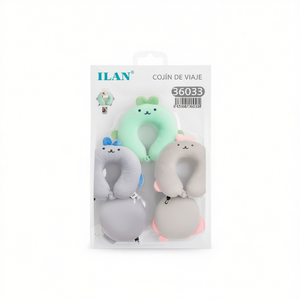 Cuscino da viaggio Ilan in memory foam per il supporto del collo, per dormire comodamente in aereo e in auto, modello 36033 - Product Image 1