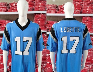 Großhandel Genähte American Football Trikots Neue Saison # 10 Legette # 4 McMillan # 9 Young Carolina Panthers Stickerei-Trikots - Product Image 3