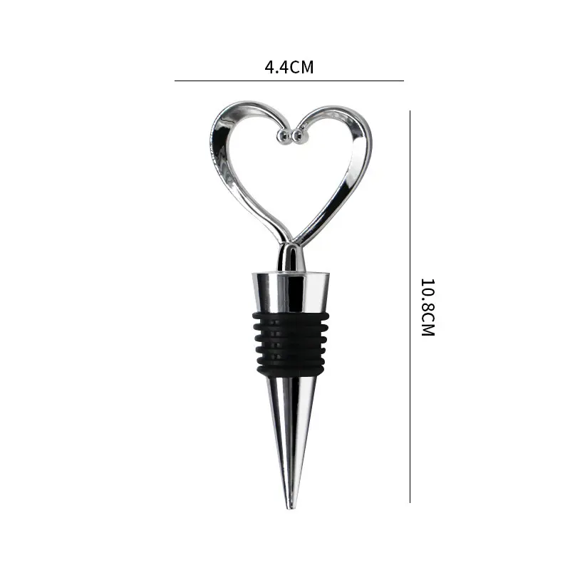 Zinc Alloy Wine Stopper Crystal Wine Champagne Bottle Stopper Vacuum Sealed Wedding Heart Gift Wine Pourer Stopper Dropshipping