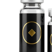 Étiquettes personnalisées pour mini-flacons 15 ml, vinyle brillant, logo doré, imperméables pour bouteilles, vente en gros OEM
