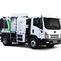 Camion benne latérale AOMAN 8 tonnes 4x2 diesel manuel Euro 6 avec pompe de boîte de vitesses et compacteur pour usage en restaurant - Neuf