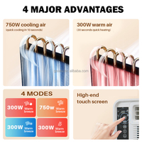 AC Mini Portabel 220V untuk Mobil, RV, Hotel & Penggunaan Luar Ruangan - Daya USB/Listrik Kapasitas Pendinginan 3000 BTU (Plastik)