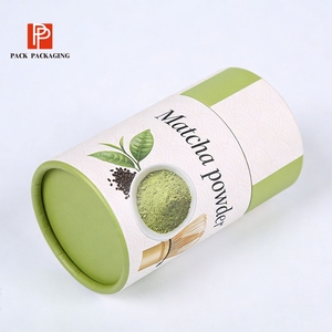 Emballage en tube de papier pour poudre de matcha de qualité alimentaire imprimé sur mesure, cylindre en carton hermétique, boîte à thé écologique - Product Image 1