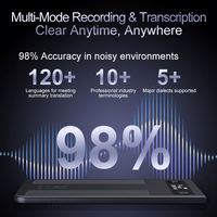 Enregistreur vocal intelligent IA ultra-mince magnétique avec transcription, résumé et cartes mentales, enregistreur vocal numérique MP3/WAV