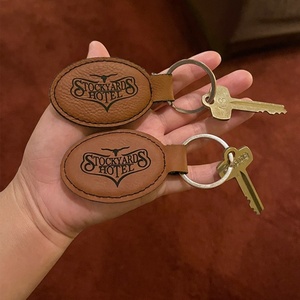 Bán buôn tùy chỉnh laserable giả da phòng khách sạn Key tag khuyến mãi quà Tặng lưu niệm cá nhân khoảng trống PU da KHÁCH SẠN Keychain - Product Image 3