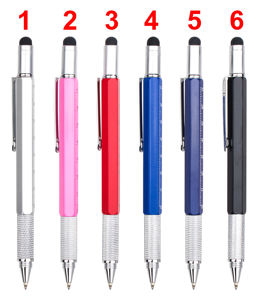 Fabrication sur mesure, outil multifonctionnel, stylo à bille en métal personnalisé 6-en-1 avec logo imprimé pour cadeaux de papeterie - Product Image 6