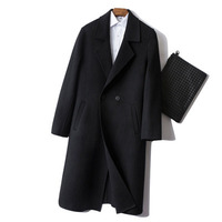 Manteau double face en cachemire pour homme Trench mi-long en laine Manteau décontracté en laine pour homme à la mode