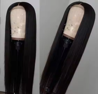 Perruque frontale en dentelle HD transparente 13x4 sans colle, cheveux brésiliens vierges Remy 15A, cuticules alignées, longs et raides, avec baby hair