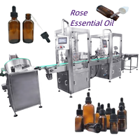 Machine de remplissage, étiquetage et bouchage automatique électrique pour produits chimiques, cosmétiques, lotions et huiles essentielles, en verre et plastique, 50ml et 100ml