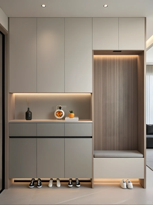 ארון בגדים מודרני ארון כניסה רב תכליתיים ארון כניסה ארון בגדים דקורטיביים עם תאורה אווירה - Product Image 2