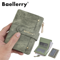 Dompet Wanita Lucu BAELLERRY 2025 Baru dengan Kancing dan Ritsleting Logam, Dapat Dikustomisasi, Grosir Pabrik, untuk Wanita