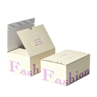 Boîte d'expédition en carton ondulé extra rigide blanc avec bande de déchirement, écologique, personnalisée, imprimée en couleur, avec texte et logo, pour coffret cadeau
