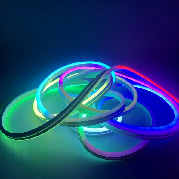 LED Addressable Pixel Lights DC12V 6*12MM 5M 50M Roll IP67 PVC Silicone 2811IC RGBIC Bluetoothed APP Dream Color LED Neon Lights
