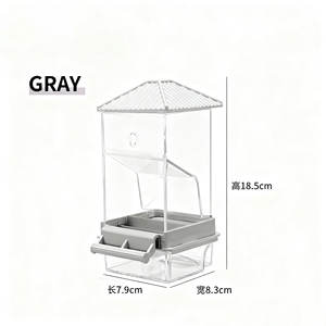 Удобная Выдвижная база легко очищается, большая емкость, автоматическая кормушка для попугаев, прочная многоразовая пластиковая Всесезонная принадлежность для птиц - Product Image 3