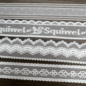 6338#WH <strong>Stock</strong> Nylon Spandex <strong>Lace</strong> Trim Custom Width Tulle and Elastic <strong>Fabric</strong> for Women's Bra for Underwear <strong>Stretch</strong> <strong>Lace</strong> Trim - Product Image 4