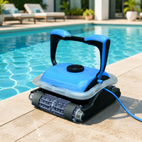 Robot de piscine compact sans fil HJ2042 - Conception en plastique léger pour petites piscines et spas - Nettoyeur de piscine à charge rapide