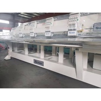 Machine à broder plate industrielle Dahao à 4 têtes et 9 aiguilles, 12/15 aiguilles, pour logos et patchs personnalisés sur tissus