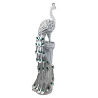 Statue de paon en résine grande taille pour décoration de bureau 2026 – Sculpture artisanale de paon à vendre