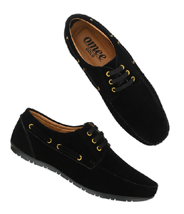 Zapatos mocasines informales a la moda para hombre, calzado ligero y transpirable con cordones negros de Material sintético y punta redonda, cómodo y transpirable - Product Image 2