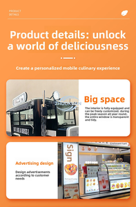 Drivable Outdoor Restaurant Food Truck Electric Mobile Kitchen Van For Coffee Ice Cream Pizza Burger - Product Image 3