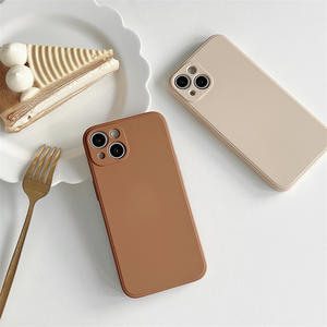 17 color sólido TPU funda de silicona para iPhone <span class=keywords><strong>11</strong></span> 12 13 14 15 pro Max para Samsung funda de goma suave para modelos Huawei - Product Image 6