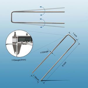 12 inch cảnh quan móng tay vườn viền gai cho nhân tạo Turf Stakes Chất lượng cao Neo gai - Product Image 2