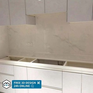 George nhóm tùy chỉnh tiêu chuẩn hiện đại sang trọng giá rẻ Trung Quốc Thiết kế nội thất Bộ đảo <span class=keywords><strong>melamine</strong></span> rắn gỗ tủ bếp - Product Image 4