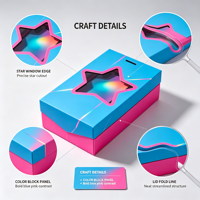 Boîte cadeau en papier coloré personnalisée pour téléphone, avec fenêtre en forme d'étoile, pour l'emballage d'accessoires de téléphone