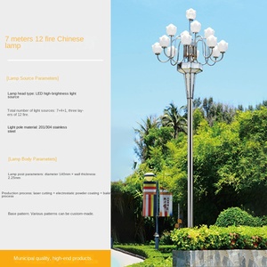 Lampes LED Magnolia d'extérieur IP65 5000K Lumière du jour avec détecteur de mouvement Garantie 10 ans Grandes lampes pour l'éclairage paysager des projets municipaux - Product Image 1
