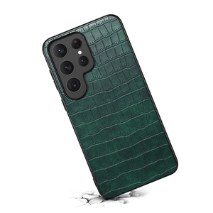 Étui sans fil de luxe Denior en similicuir croco premium, antidérapant, avec une prise en main confortable et des détails soignés pour les séries S26 S25 S24 S23 - Product Image 3
