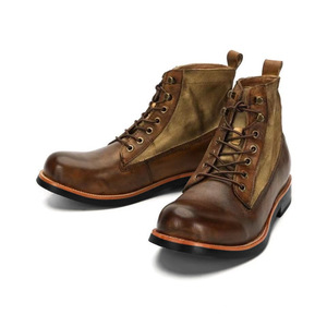 Bottes courtes de moto parapluie rétro japonaises faites de vieilles chaussures et bottes pour hommes Amikaji avec coton d'hiver - Product Image 4