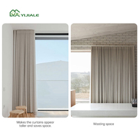 YIJIALE Rails de rideaux à plis ondulés en forme de S en alliage d'aluminium robuste avec finitions blanches pour rideaux de baptême