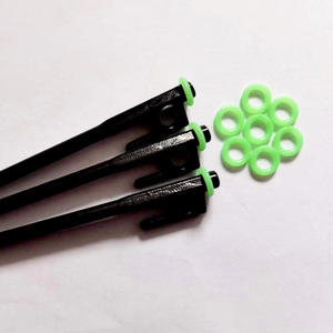 Anneaux fluorescents pour piquets de sol extérieurs, équipement de pêche, anneaux en silicone qui brillent dans le noir, accessoires pour tentes de camping et bâches, 3 mm - Product Image 1