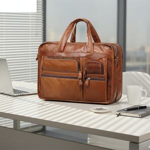 Nuevo Maletín <span class=keywords><strong>de</strong></span> negocios Vintage informal <span class=keywords><strong>para</strong></span> <span class=keywords><strong>hombre</strong></span>, bolso <span class=keywords><strong>de</strong></span> cuero genuino <span class=keywords><strong>de</strong></span> 15,6 ", bolso <span class=keywords><strong>para</strong></span> ordenador portátil <span class=keywords><strong>para</strong></span> <span class=keywords><strong>hombre</strong></span> - Product Image 1