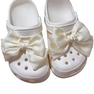 <span class=keywords><strong>Fleurs</strong></span> de chaussures en tissu caoutchouté en forme de nœud et de croix, pièces de boucles à clipser, ornements DIY, décorations pour empeignes de pantoufles, mode et durables - Product Image 5