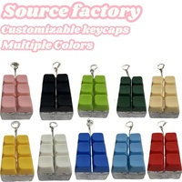 Viral Products 2026 Eco Friendly Keychain Beautiful Pastel Keycap Keychain Cute Keyboard Keychain on Junk Cases Charms